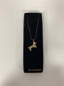 Gold Toned Unicorn Necklace