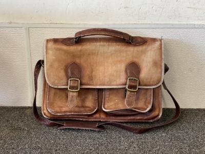 Vintage Leather Bag Made in Colombia