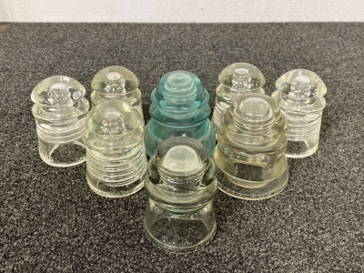 (8) Vintage Glass Insulators