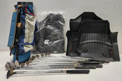 (2) WeatherTech FloorLiner (1) Subaru Outback Floor Mats (1) Sun Mountain Sports Eclipse Golf Bag W/ Assorted Lion System IV Mid-Size Golf Clubs
