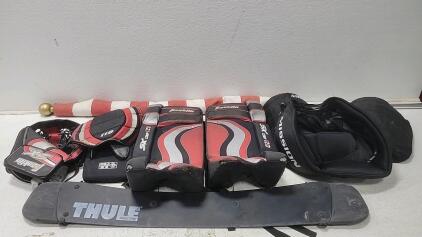 Franklin SX.COMP 120 Street Hockey Goalie Pads (1) Large America Flag