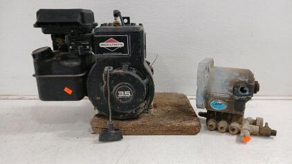 (1) Briggs & Stratton 3.5 HP Gas Motor 91232 (1) Cat Pumps Plunger Pressure Washer Pump 3DX29GSI
