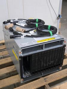 Large IBM Bladecenter Chassis w/ Power Cables - 15&frac12;"H x 17&frac12;"W x 28&frac12;"D