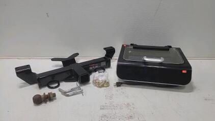 (1) CURT Trailer Hitch Receiver Front Mount (1) Gourmia FoodStation Smokeless Grill and Air Fryer