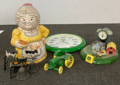 John Deere Decor, Cookie Jar, & More