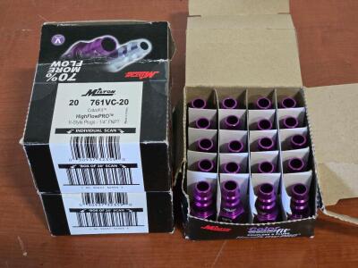 (3) Boxes of Milton 761VC ColorFit Highflow Pro &frac14;" Air Hose Couplers