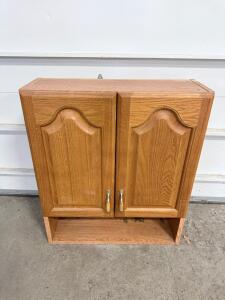 (1) Wooden Cabinet - 2ftx28.5&rdquo;x8.5&rdquo;