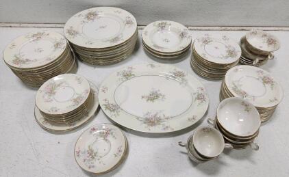 (79) Assorted Vintage Theodore Haviland New York Apple Blossom China