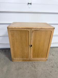 (1) Wooden 3 Tier Cabinet/Organizer - 32&rdquo;x19&rdquo;x32.5&rdquo;