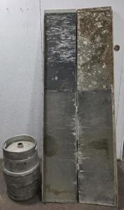 (1) Homecare Portable Ramp, 96" x 30"" extended, 15" x 47" folded, needs cleaning (1) 15.5 Gal. Aluminum Keg