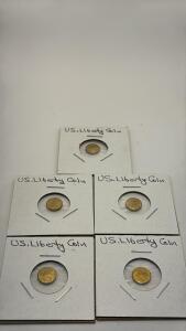 (5) U.S. Liberty Coins
