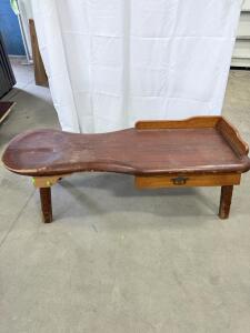 (1) Antique Wooden Cobblers Bench - 53&rdquo;x19&rdquo;x20&rdquo;