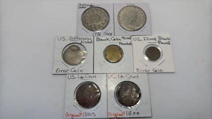 Assorted coins - Blanks , Errors, Original U.S. Large Cents & Copy&rsquo;s