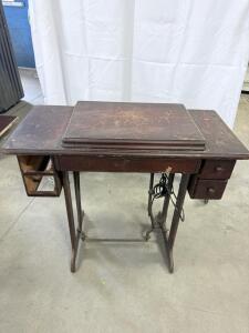 (1) Antique Singer Sewing Table 34&rdquo;x16&rdquo;x31&rdquo;
