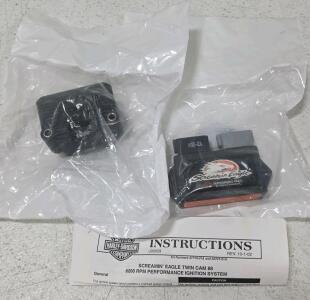 (1) *NEW* Harley-Davidson Screamin' Eagle Twin Cam 88 6200 RPM Performance Ignition System includes Screamin' Eagle Ignition Module, part #32719-01A & Screamin' Eagle Ignition Coil, part #31707-99