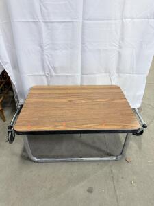 (1) Brown Wooden Side Table - 15&rdquo;Hx30&rdquo;Wx21&rdquo;D