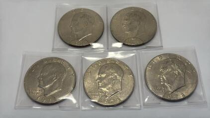 (1) 1971-D Eisenhower Dollar coin (1) 1978 Eisenhower Dollar coin (1) 1978-D Eisenhower Dollar coin (1) 1776-1976-D Bicentennial Eisenhower Dollar coin (1) 1776-1976 Bicentennial Eisenhower Dollar coin