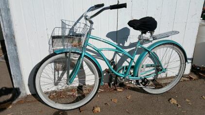 (1) 26" Electra Hawaii Bike W/ Basket (Seafoam Green)