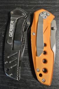 (1) Cabela's Tactical pocket follding knife, (1) Gerber Folding Pocket tactical knife
