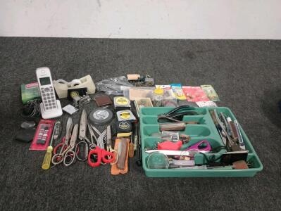 Scissors, hardware, small tools, polished stones and more.