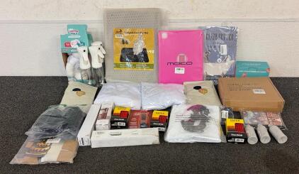 Brand New Products Including (1) Kattypet Cat Litter Mat, (3) Glass Spray Bottles, (3) Safer Red Nylon Bristles