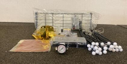 LED Solar Powered Firefly Lights, Wire Rack, Pack of Flat Washers, Cut-to-Size Gasket, Hinges with Screws, Core Puller