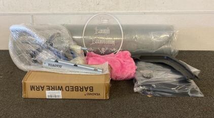 Cattle Stand, MaxYoYo Orthopedic Dog Bed, Mud Flaps Splash Guard, BarbedWire Arms, Pink Sweater, LED Sign