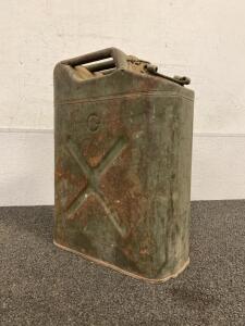 (1) Vintage Green Jerry Gas Can