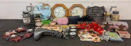 (1) Pair Of Vintage Jason Empire Binoculars- Mercury Model 1111 7x35, (1) Homemedics Handheld Percussion Massager, (3) Knitting Looms, And More