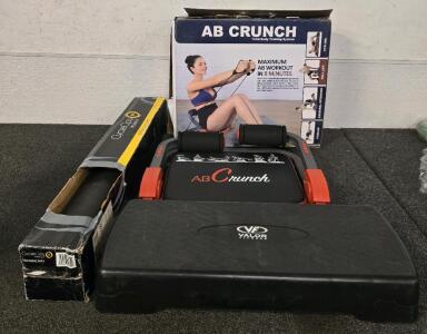Ab Crunch Total Body Training System, Training Mat, Plastic Workout Stepper