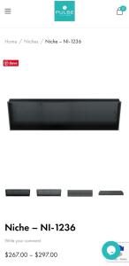 New Pulse Shower Spas Black Stainless Steel 36.2&rdquo;x12.6&rdquo; Niche Wall Insert