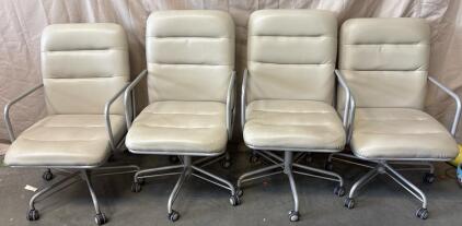 (4) Finch Franklin Bonded Leather Computer and Desk Chair H 3&rsquo; 3&rdquo; W 1&rsquo; 10&rdquo; L 1&rsquo; 8&rdquo;