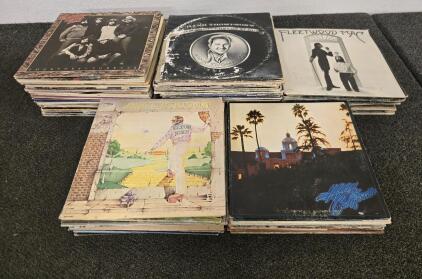 Large Collection Of Records Including: Lynyrd Skynyrd, Elton John, Fleetwood Mac, Hotel California & More