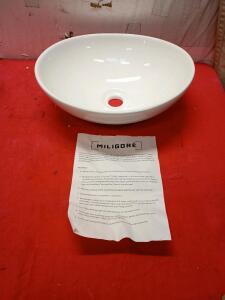 Milgore Vessel Countertop Ceramic Sink NEW IN BOX Bowl Only 16"x13"x5"