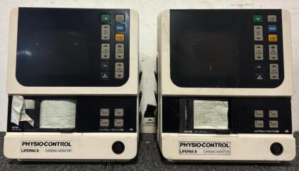 (2) Physio-Control LIFEPAK 8 Cardiac Monitor/Defibrillators