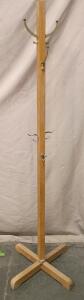 Wooden Coat Rack Stand. 70" Tall
