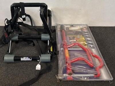 Allen Sports Deluxe 2-Bike Trunk Rack & Car Bar Steering Wheel Lock