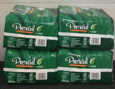 (4) 14pack X-Large Prevail Extra Absorbency Underwear