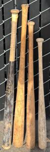 (4) Vintage Wooden Baseball Bats
