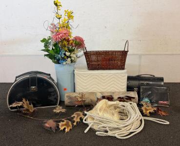 Home Decor Including Fake Plants, Vintage Lunch Box, And More