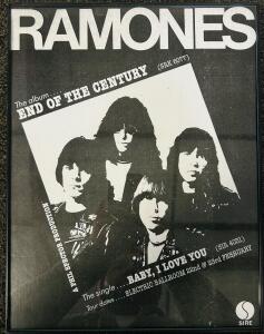 Ramones The Album "End Of The Century" Poster Replica