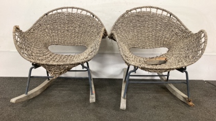 Wicker Patio Rocker Chair Set