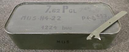 7.62x25 Ammunition In Sealed Spam Can- 1224 Rounds