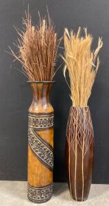 (2) 4ft Floor Vase Decor