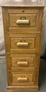 Vintage Wooden Filing Cabinet