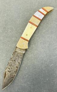 9.5" Overall Length Rite Edge Damascus Blade Knife