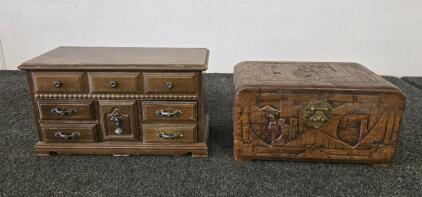 (2) Antique Wooden Boxes