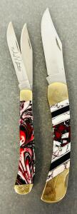 (2) Beautiful Folding Pocket Knives (7.5"-8.5" Overall Lengths)