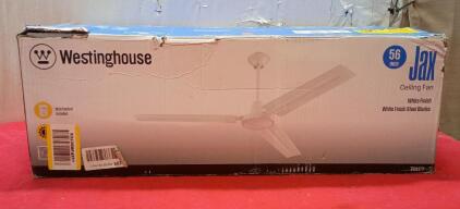 New in Box Westinghouse 56"Ceiling Fan White Finish White Finish Steel Blades