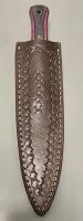 Damascus Steel "Boot Dagger" W/ Leather Sheath - 4